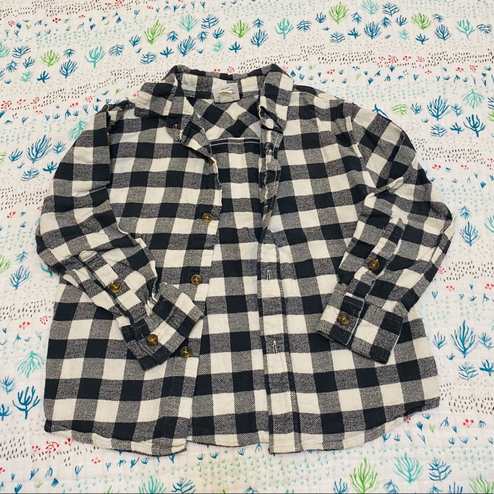 Grey & White Checkered Flannel